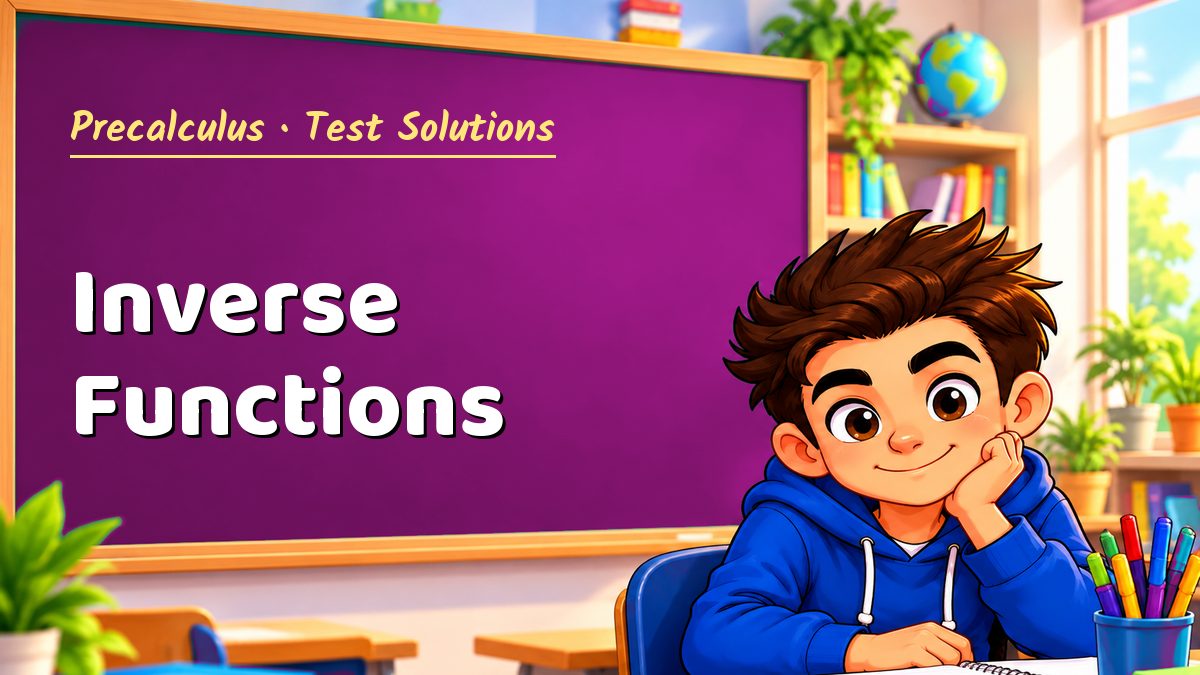 Precalculus math test solutions: Inverse Functions – Maths PDF