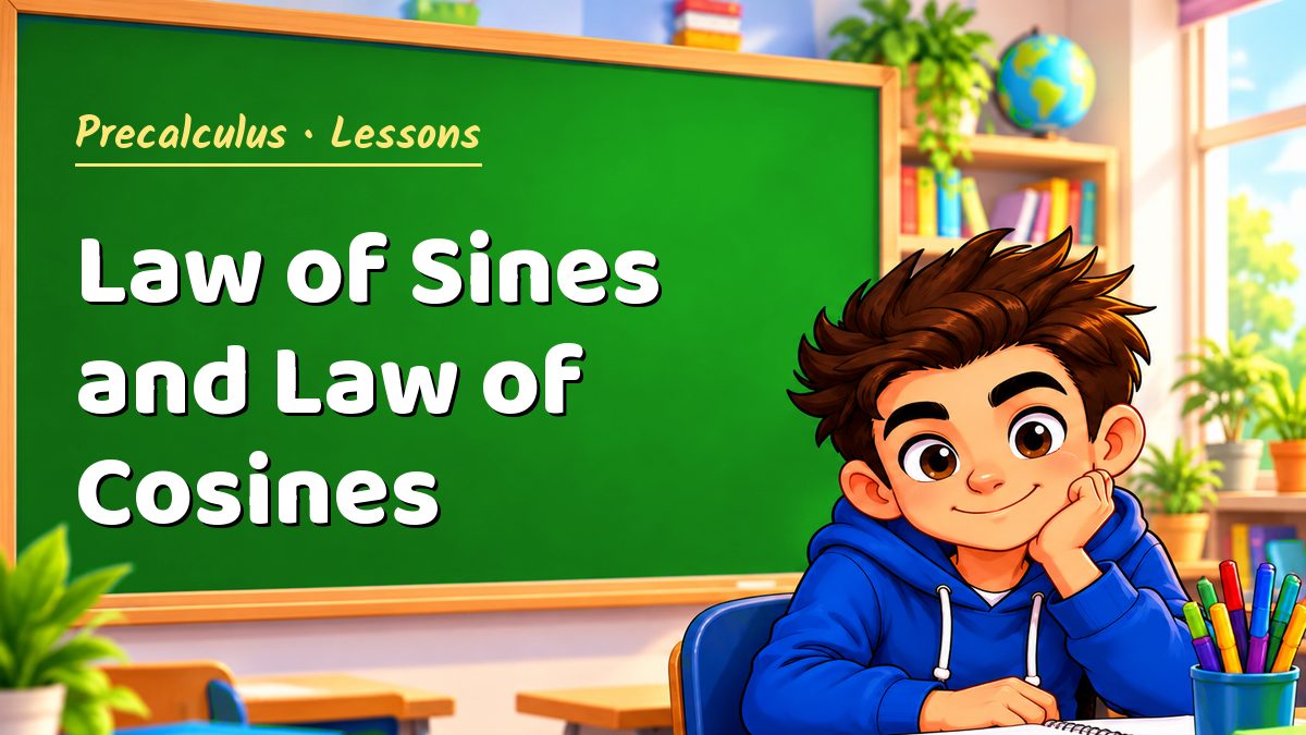 Precalculus math lesson: Law of Sines and Law of Cosines – Maths PDF