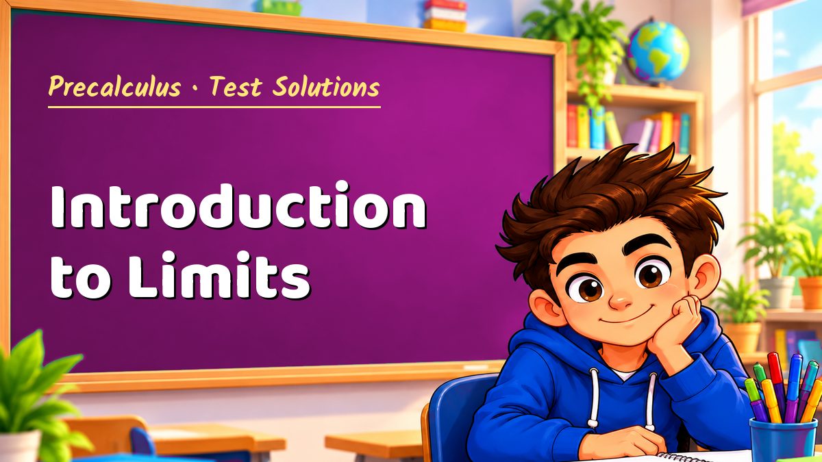 Precalculus math test solutions: Introduction to Limits – Maths PDF
