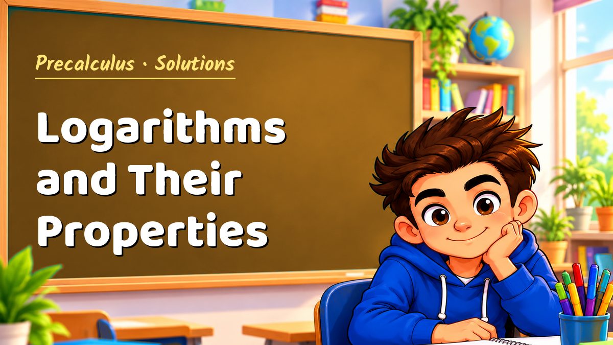 Precalculus math worksheet solutions: Logarithms and Their Properties – Maths PDF