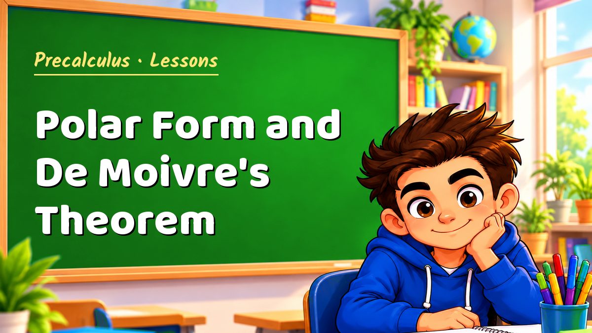 Precalculus math lesson: Polar Form and De Moivre's Theorem – Maths PDF