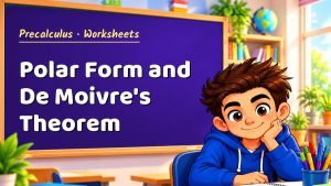 Precalculus Polar Form and De Moivre's Theorem Worksheet (PDF)