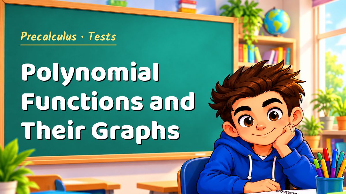 Precalculus math test: Polynomial Functions and Their Graphs – Maths PDF