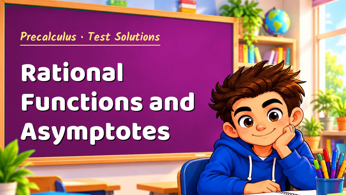 Precalculus math test solutions: Rational Functions and Asymptotes – Maths PDF