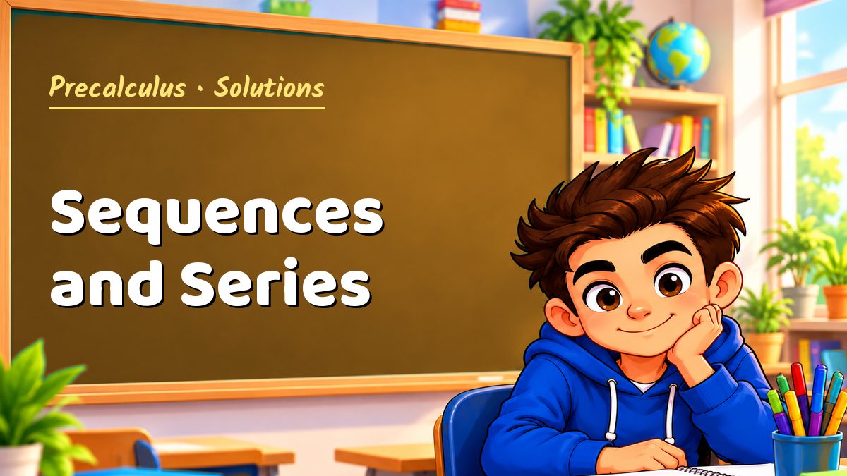 Precalculus math worksheet solutions: Sequences and Series – Maths PDF
