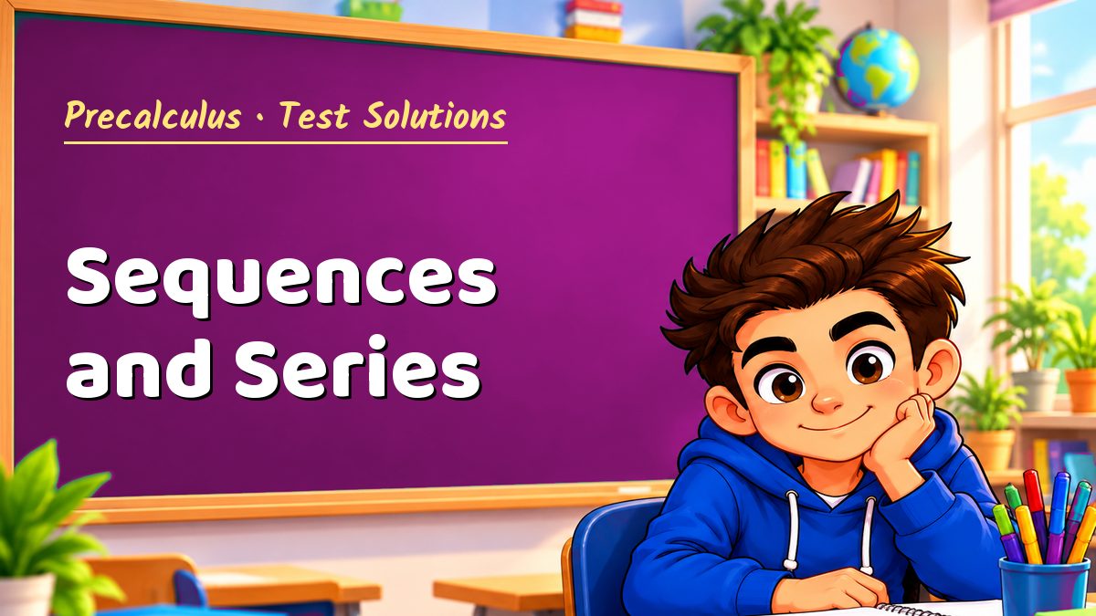 Precalculus math test solutions: Sequences and Series – Maths PDF