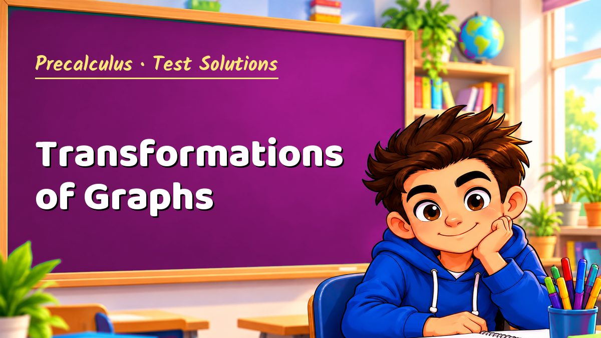 Precalculus math test solutions: Transformations of Graphs – Maths PDF