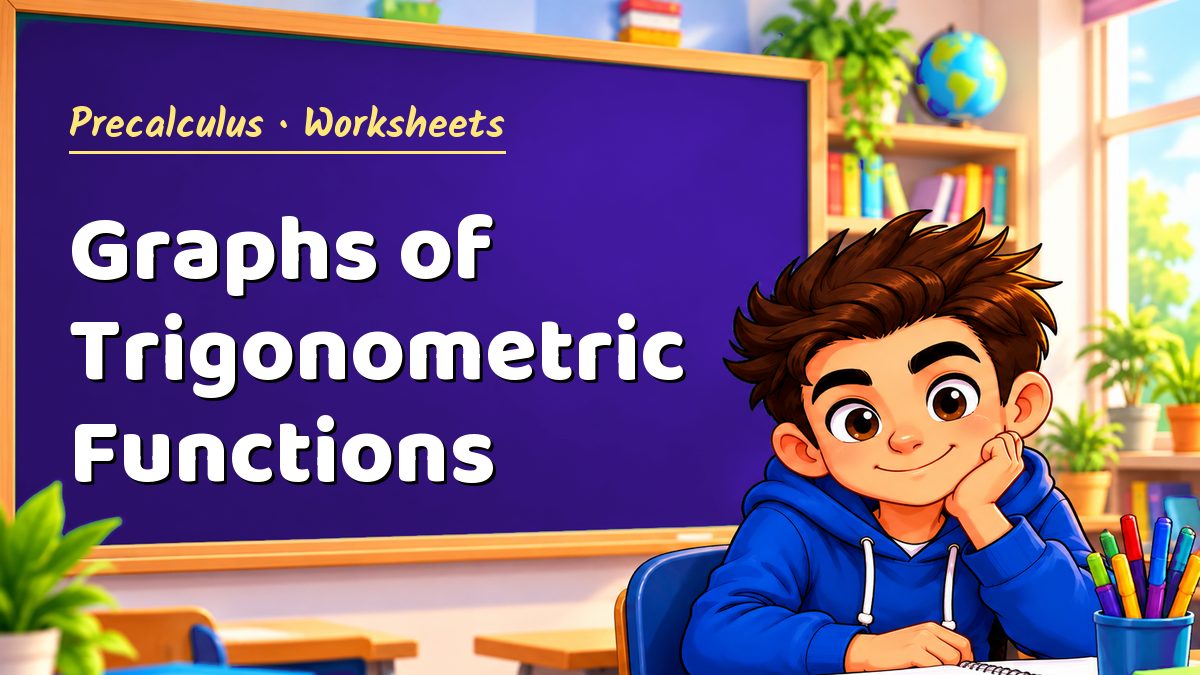 Precalculus math worksheet: Graphs of Trigonometric Functions – Maths PDF