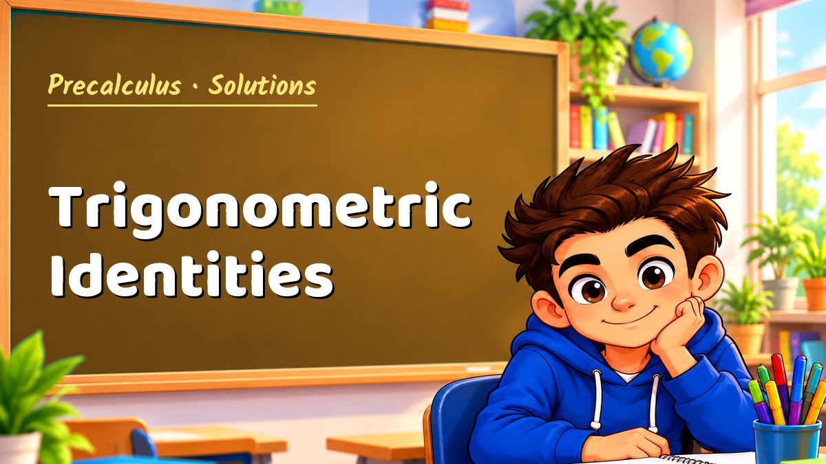Precalculus math worksheet solutions: Trigonometric Identities – Maths PDF
