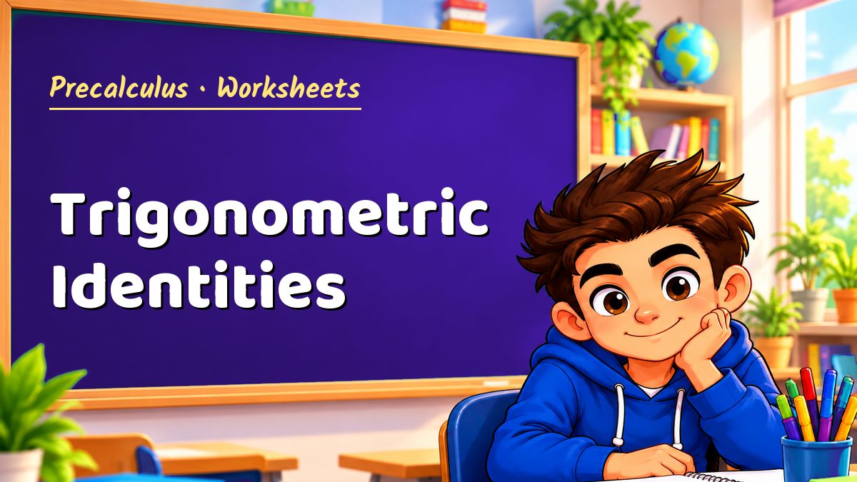 Precalculus math worksheet: Trigonometric Identities – Maths PDF