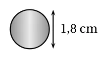 Bille sphérique de 1,8 cm de diamètre