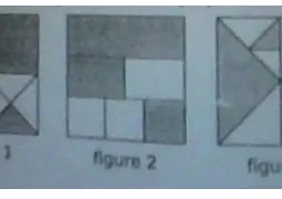 Rectangles coloriés dans un carré, figure 2 Grand carré découpé en rectangles dont certains sont coloriés en gris, figure 2 — exercice de maths en 5ème sur les fractions
