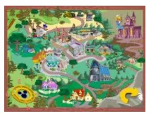 Carte illustrée de Mickeyville Carte colorée illustrée de Mickeyville et Donaldville avec maisons, routes et un château — exercice de maths en 5ème sur la proportionnalité et l’échelle d’une carte