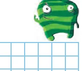 Monstre vert rayé Monstre vert rayé avec un grand sourire dessiné en haut — exercice de maths en 4ème sur la translation