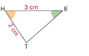 Triangles COL et THE semblables Triangles COL et THE semblables, avec côtés CO 2 cm, LO 1,6 cm, HE 3 cm et HT 2 cm — exercice de maths en 4ème sur les triangles semblables