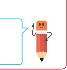 Crayon mascotte souriant Crayon de papier personnage mascotte souriant tenant un cadre d'attention — exercice de maths en 3ème sur la trigonométrie