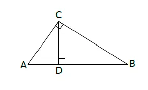 Triangle ABC et hauteur CD Triangle ABC rectangle en C avec D pied de la hauteur issue de C sur AB — exercice de maths en 3ème sur cosinus, sinus et tangente