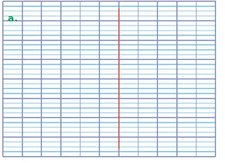 Figure a quadrillage droite rouge verticale Figure a : quadrillage sur lequel est tracée une droite rouge verticale — exercice de maths en CM1 sur les droites perpendiculaires