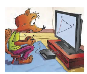 Freesper joue à la console Personnage Freesper, un écureuil, jouant à la console devant un écran de télévision — exercice de maths en CM2 sur les opérations et problèmes