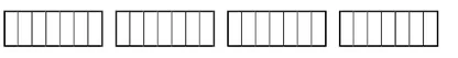 Rectangles en septièmes Quatre rectangles divisés en sept parts à colorier pour la fraction vingt-deux septièmes — exercice de maths en CM2 sur les fractions