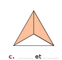 Triangle partiellement coloré Triangle partagé en parties dont certaines sont colorées en orange — exercice de maths en CM2 sur les fractions de figures