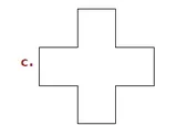 Croix à partager en cinq Croix à cinq carrés à partager en cinq parties égales — exercice de maths en CM2 sur les fractions