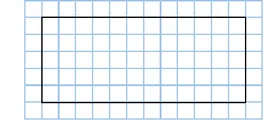 Rectangle dans un quadrillage Grand rectangle tracé dans un quadrillage à colorier en bleu, vert, rouge et orange — exercice de maths en CM2 sur les fractions