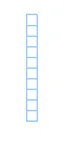 Bande de dix cases à colorier Une bande de dix cases à colorier pour représenter trois dixièmes — exercice de maths en CM2 sur les fractions décimales, figure a