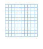 Carré de cent cases à colorier, figure d Carré quadrillé de cent cases à colorier pour représenter neuf dixièmes — exercice de maths en CM2 sur les fractions décimales, figure d
