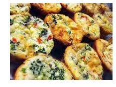 Mini quiches aux légumes Plaque de mini quiches dorées aux légumes et au jambon — exercice de maths en CM2 sur la proportionnalité