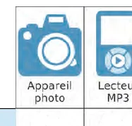 Pictogramme appareil photo Appareil photo bleu dessiné en pictogramme — exercice de maths en CM2 sur les pourcentages et les réductions