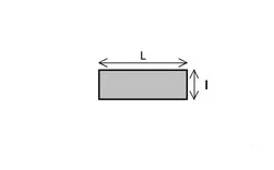 Rectangle gris L et l Rectangle gris de longueur L et de largeur l — exercice de maths en 6ème sur la formule de l'aire du rectangle