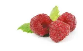 Framboises et feuille verte Quelques framboises rouges avec une feuille verte — exercice de maths en 6ème sur la proportionnalité et la confiture de framboises