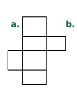 Patron a de six rectangles Patron a constitué de six rectangles assemblés en croix, à identifier ou non comme patron de cube en 6ème sur les volumes