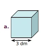 Cube a d'arête 3 dm Cube a d'arête 3 dm, exercice de calcul du volume d'un cube en 6ème sur les volumes