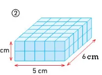 Parallélépipède rectangle numéro 2 Parallélépipède rectangle numéro 2 formé de petits cubes, de dimensions 5 cm, 6 cm et 2 cm, calcul de volume en 6ème