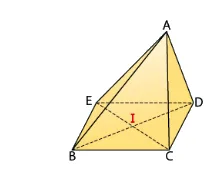Pyramide ABCDE de centre I Pyramide ABCDE de sommet A à base parallélogramme BCDE de centre I — exercice de maths en terminale sur les vecteurs de l’espace