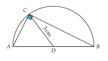 Triangle rectangle inscrit dans un cercle Triangle ABC rectangle en C inscrit dans un demi-cercle de centre D et de rayon 3 cm — exercice de maths en 2de sur les équations de droites et identités