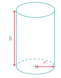 Boîte de conserve cylindrique Cylindre représentant une boîte de conserve avec sa hauteur h et le rayon r de sa base — exercice de maths en 1ère sur la dérivation