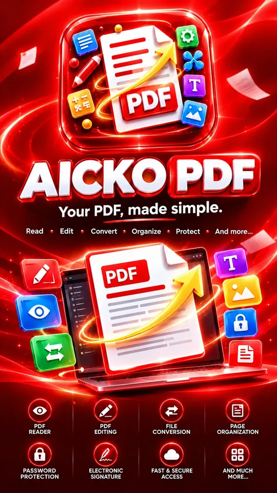 Screenshot of the AICKO PDF editor app on a phone (1)