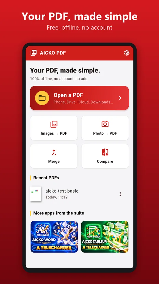 Screenshot of the AICKO PDF editor app on a phone (5)
