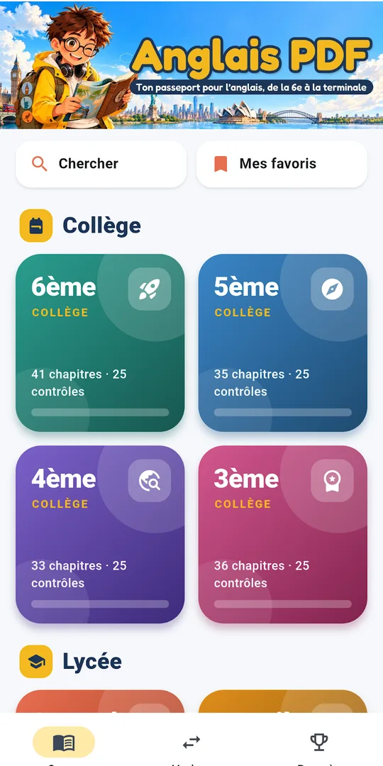 Capture d'écran d'Apprendre l'anglais, révisions d'anglais, sur téléphone (5)