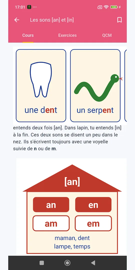 Capture d'écran d'Apprendre le français, révisions de français, sur téléphone (4)