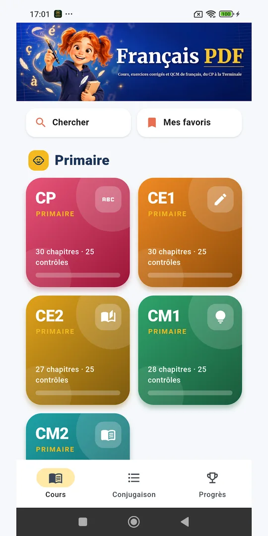 Capture d'écran d'Apprendre le français, révisions de français, sur téléphone (8)