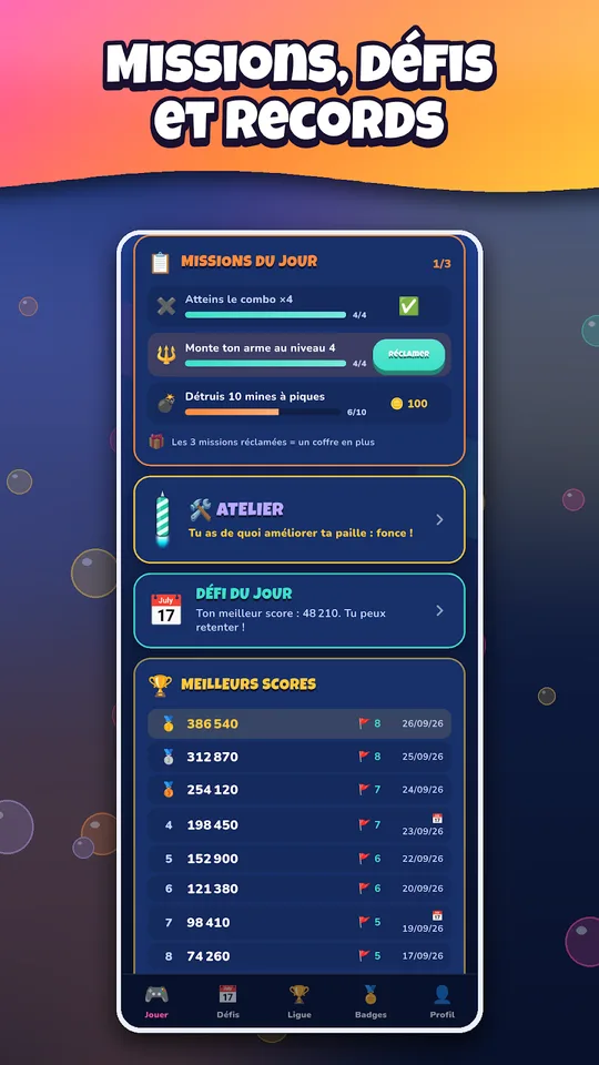Capture d'écran de Fusion Malin, jeu de tir de bulles, sur téléphone (6)