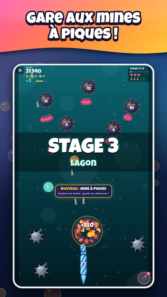 Capture d'écran de Fusion Malin, jeu de tir de bulles, sur téléphone (7)
