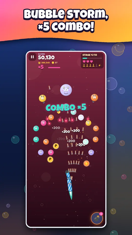 Screenshot of Fusion Malin bubble shooter on an Android phone (2)
