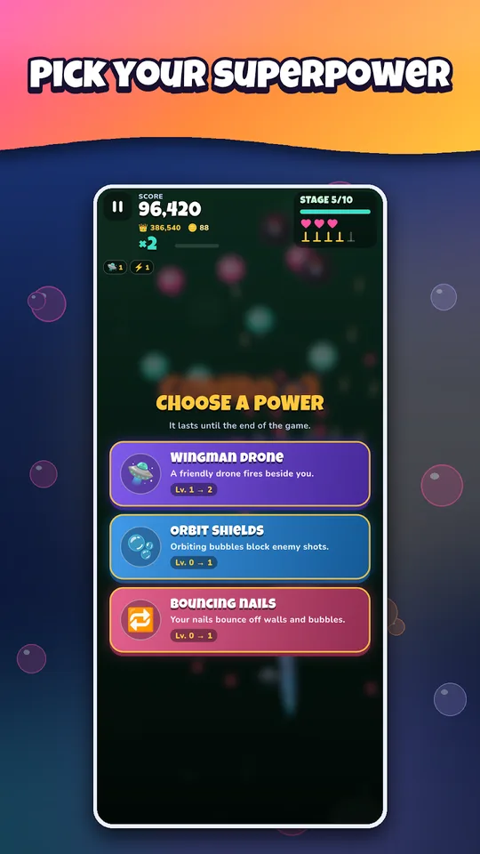 Screenshot of Fusion Malin bubble shooter on an Android phone (3)