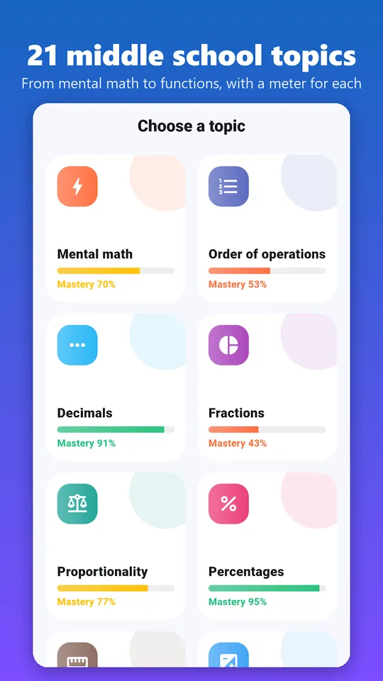 Screenshot of Maths automatismes on an Android phone (3)