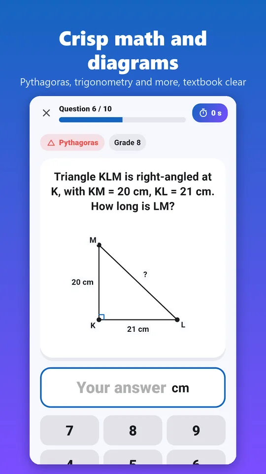 Screenshot of Maths automatismes on an Android phone (4)